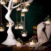 24pcs of Hanging Candle Holders, Glass LED Tealight Holders, Glass Globe Plant Terrariums, 2.36" Diameter Hanging Tealight Holder Terrariums for Wedding Party Tree Home Decorations view 4