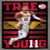 NBA Atlanta Hawks - Trae Young 20 Wall Poster, 34L" x 22.4W", Barnwood Framed Version view 1