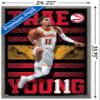 NBA Atlanta Hawks - Trae Young 20 Wall Poster, 34L" x 22.4W", Barnwood Framed Version view 3
