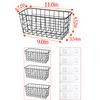 3 Set LeleCAT Adhesive Over the Cabinet Door Wire Baskets for Organizing for Kitchen Food Pantry Bathroom Shelf Storage No Drilling Wall Mounted,Black view 2