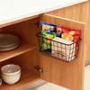 3 Set LeleCAT Adhesive Over the Cabinet Door Wire Baskets for Organizing for Kitchen Food Pantry Bathroom Shelf Storage No Drilling Wall Mounted,Black view 4