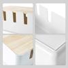 Cable Management Box, Cable Tidy Box for Storage Extension Lead, Hides Power Strip Cover, Wooden and ABS Plastic view 3