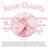 Amogeeli Crystal Platonic Solids Sacred Geometry Set, Healing Stone Gift Kit with Merbaka Star, Rose Quartz view 2