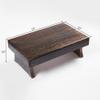 SINOBEST Wood Step Stool, Portable Rectangle Bed Stool, Small Step Ladder for Kitchen & Bathroom, Foot Rest Stool Under Desk, Large Surface, Strong and Durable view 2