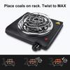 Electric Charcoal Burner Stove Portable Hot Plate Grill Coal Burners Heating Plate 700W Charcoals Starter Heater with Smart Heat Control & Stainless Steel Fast Heating for Cooking Top Countertop view 3