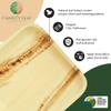 Charity Leaf Disposable Palm Leaf 13" Round Flat Trays (10 pieces) Bamboo Like Serving Platters, Disposable Boards, Eco-Friendly Dinnerware For Weddings, Catering, Events view 4