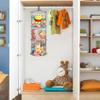 coastal rose 2Pcs Stuffed Animal Storage Foldable Stuffed Animal Net or Hammock Organizer, 3 Compartments Hanging Mesh Toy Storage Hammock for Kid Room Toys, Gloves, Hats, SocksGrey view 4