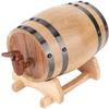 Beer Barrel, 1L Mini Portable Household Oak Wood Barrel Wine Keg Home Beer Storage Equipment for Household, Cafe, Teahouse, Restaurant, Hotel view 1