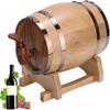 Beer Barrel, 1L Mini Portable Household Oak Wood Barrel Wine Keg Home Beer Storage Equipment for Household, Cafe, Teahouse, Restaurant, Hotel view 2
