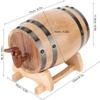 Beer Barrel, 1L Mini Portable Household Oak Wood Barrel Wine Keg Home Beer Storage Equipment for Household, Cafe, Teahouse, Restaurant, Hotel view 4