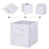 artsdi Fabric storage cubes (Set of 10) 11 Inch Cube Storage Bin, cube storage with 8 Labels Window Cards & a Pen, Foldable cube organizer bins, 11x11 storage bin, Cubby Organizer bins, White view 4