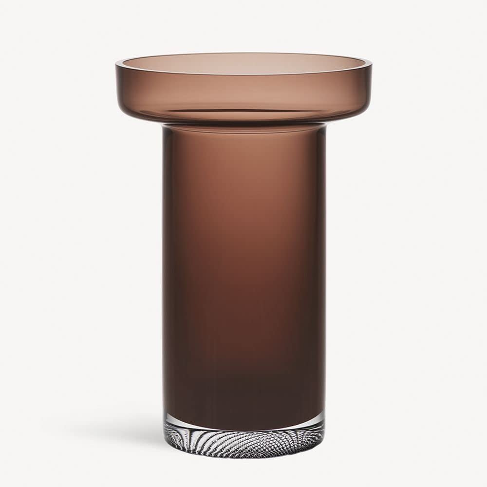Kosta Boda Limelight Burgundy Low Vase