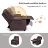 Costzon Kids Recliner Chair with Cup Holder, Adjustable Leather Lounge Chair w/Footrest & Side Pockets for Children Boys Girls Room, Ergonomic Toddler Furniture Sofa, Kids Recliner (Brown) view 4