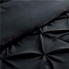 8Pcs Pinch Pleated Comforter Bedding Collection 100% Cotton 500 GSM in A Bag 1Comforter,1Fitted Sheet 15''DP,1Flat Sheet,2Pillow Shams,2Pillow Cases,1Pleated Bed Skirt 15''Drop,Twin/Pinch Black view 2