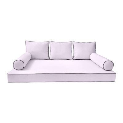 DBM IMPORTS *Cover ONLY*-S3 Daybed Mattress Bolster Pillow Covers Contrast Trim Twin AD107