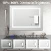 TATU LED Bathroom Mirror, 32x24 Inch Bathroom Vanity Mirror Wall Mounted with 3000K-6000K Adjustable, Anti-Fog, Smart Touch Button, Stepless Dimmable Lighted Makeup Mirror, Horizontal/Vertical view 4