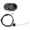 Fdit Aluminum Alloy Sofa Release Switch with Cable Recliner Hand Controller Switch Metal Pull Recliner Handle Replacement Accessory Black(120mm) view 1