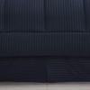 8Pcs Comforter Bedding Collection 100% Cotton 500 GSM Bed in A Bag 1Comforter,1Fitted Sheet 15''DP,1Flat Sheet,2Pillow Shams,2Pillow Cases,1Pleated Bed Skirt 15''Drop,Twin XL/Navy Stripe view 2