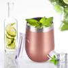 8 Pack 12Oz Stainless Steel Wine Tumblers, Insulated Wine Tumbler, Double Wall Insulated Wine Glass, Stainless Steel Stemless Wine Cups with Lids for Coffee, Wine, Cocktails, Champaign, Rose Gold view 4