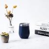 12 Pack Stainless Steel Wine Tumblers, 12Oz Double Wall Vacuum Insulated Wine Tumblers with Lids and Straws, Stainless Steel Stemless Wine Glasses for Coffee, Wine, Cocktails, Champaign, Navy Blue view 3