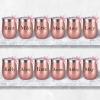 12 Pack Stainless Steel Wine Tumblers, 12Oz Double Wall Vacuum Insulated Wine Tumblers with Lids and Straws, Stainless Steel Stemless Wine Glasses for Coffee, Wine, Cocktails, Champaign, Rose Gold view 2