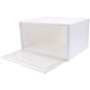 Cabilock 1pc Side Opening Transparent Shoe Storage Box Capacity Plastic Organizer for Sneakers Stackable Design for Closet and Home Use for Shoes Socks and Accessories view 1