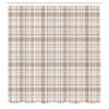 Ambesonne Plaid Shower Curtain, Modified Stripes Crossed Horizontal and Vertical Lines Forming Squares, Cloth Fabric Bathroom Decor Set with Hooks, 69" W x 75" L, Beige White view 2