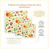 Bee's Wrap Beeswax Wraps for Food - 3 Pack of Assorted Beeswax Wraps - Small, Medium & Large Wrap - Plastic Free Made in USA Reusable Natural Food Wrap - Fresh Fruit Print view 3