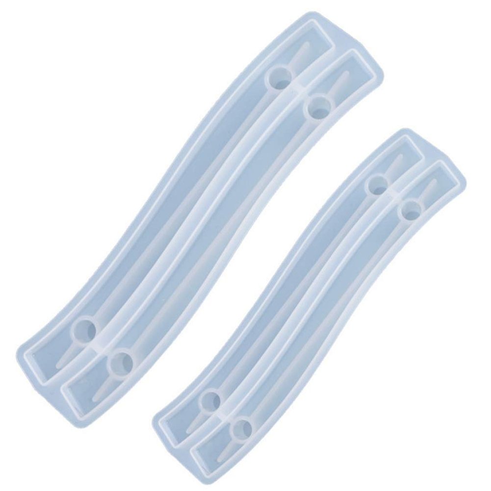 EXCEART 2pcs Silicone Fruit Tray Handle Mold Non-Stick Epoxy Resin Mould for DIY Crafts Durable Flexible Design for Easy Demolding for Creative Home Decor