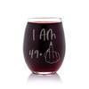 49 Plus 50th Birthday Stemless Wine Glass  50th Birthday Gift for Women Turning 50, Gag Gift - 1 Glass view 2