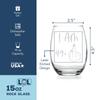 49 Plus 50th Birthday Stemless Wine Glass  50th Birthday Gift for Women Turning 50, Gag Gift - 1 Glass view 4