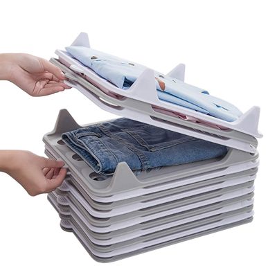 CHENGNAN Closet Clothes Organizer T-Shirt Clothes Folder Anti-Wrinkle Clothes Storage Holders Sturdy & Durable,Not Flimsy 10 Pack,Gray,33 * 25.5cm