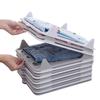 CHENGNAN Closet Clothes Organizer T-Shirt Clothes Folder Anti-Wrinkle Clothes Storage Holders Sturdy & Durable,Not Flimsy 10 Pack,Gray,33 * 25.5cm view 1