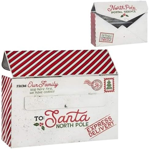Raz Imports 2021 Dear Santa 16.25-inch Letter To Santa Lidded Container