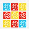 Colorful Flower Tile wall Sticker for Bathroom, Bathroom stickers, Tile transfer, Kid wall art, Tile wall stickers, Nursery sticker view 1