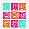 Colorful Flower Tile wall Sticker for Bathroom, Bathroom stickers, Tile transfer, Kid wall art, Tile wall stickers, Nursery sticker view 4