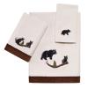 Avanti Linens - 3pc Towel Set, Soft & Absorbent Cotton Towels (Black Bear Lodge Collection, Ivory) view 1