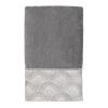Avanti Linens - 3pc Towel Set, Soft & Absorbent Cotton Towels (Deco Shell Collection, Nickel) view 4