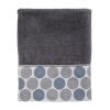 Avanti Linens - 3pc Towel Set, Soft & Absorbent Cotton Towels (Dotted Circles Collection, Nickel) view 4