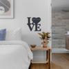Badger Steel USA - Love Heart Personalized - Metal Wall Art - 23.9" X 24" - Black view 1