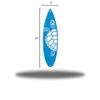 Riverside Designs Surfboard Coastal Ocean Beach Metal Art Steel Wall Decor (30" Sea Turtle, Teal) view 2