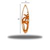 Riverside Designs Surfboard Coastal Ocean Beach Metal Art Steel Wall Decor (30" Palm Tree, Copper) view 2