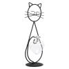 Cabilock Vase Cat Shape Hydroponic Plant Holder Minimalist Iron and Glass Desktop Decor for Design for Indoor Greenery and Plant view 1