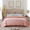 100% Cotton -Queen/Full Size 500 GSM,Soft Fluffy Duvet Insert with Corner Tabs,Baffle Box Stitched Comforter with 2 Pillowshams (3 pc | Baby Pink) view 2