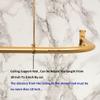 Artiwell L Shaped Shower Curtain Rod, Bathroom Bathtub Corner Shower Curtain Rod with Ceiling Support (SATIN GOLD/BRASS) view 4