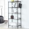 5 Tier Adjustable Wire Shelving Metal Storage Rack for Planter Laundry Bathroom Kitchen 550Lbs Capacity 21.3" D x 11.4" W x 59.1" H (Black) view 4
