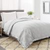 100% Cotton -Oversized King Size 500 GSM,Soft Fluffy Duvet Insert with Corner Tabs,Baffle Box Stitched Comforter with 2 Pillowshams (3 pc | Silver) view 3