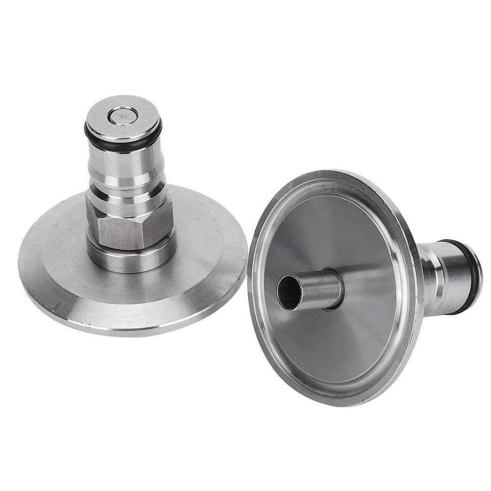 2Pcs 304 Stainless Steel Homebrew Keg 1.5in TriClamp to Lock Post Adapter Brewing Fitting Clamp to homebrew beer conry keg Lock
