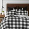 Levtex Home - Camden Bedspread Set - Twin Bedpsread (80 x 110 in.) + One Standard Pillow Sham (26 x20 in.) - Buffalo Check in Black and Cream - Reversible Pattern - Cotton view 2