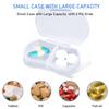 AKOAK 2 Counts Small Pill Box, Small Pocket Purse Pills Holder, Travel Pill Organizer Case, Plastic Storage Container, Daily Portable Medicine Vitamin Box view 2